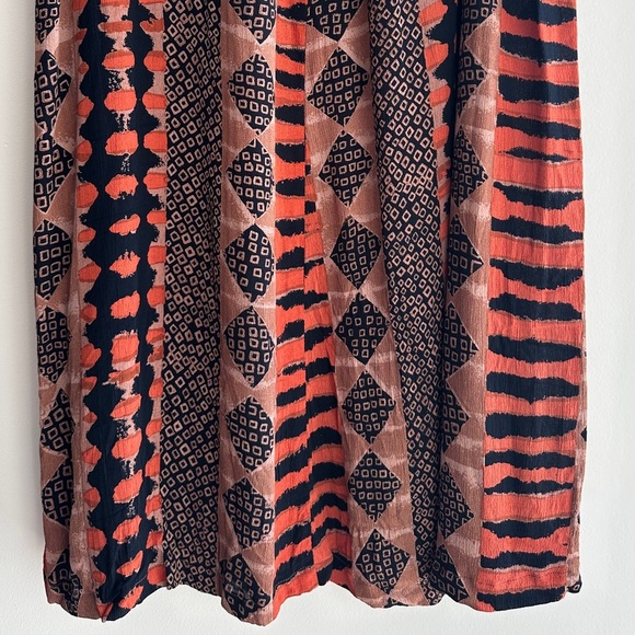 Madam Blue Clothing Animal Print/Tribal Print Skirt, Orange/Brown/Black, L - Picture 5 of 16